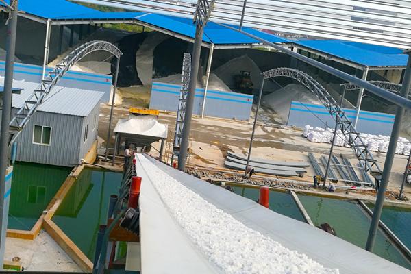 Silica sand processing plant